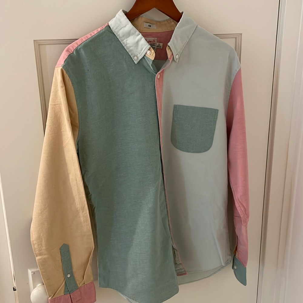 J. Crew color-block Oxford shirt
